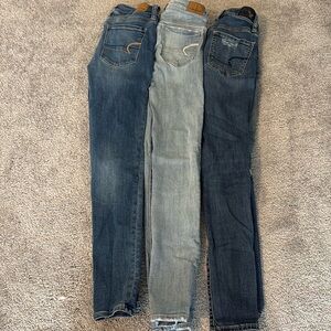 American eagle jeans size 00 3 pairs